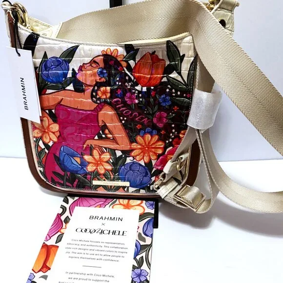 Brahmin x Coco Michele Small Leia - Ivory Chosen Crossbody - Picture 1 of 6
